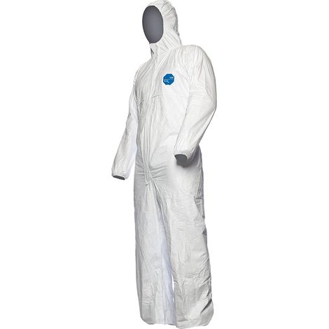 25 pezzi. DuPont Tyvek 500 Xpert - Tuta protettiva agenti chimici con cappuccio, categoria III, tipo 5-B e 6-B, resistente e leggera, XL, bianco, 25 (1/5)