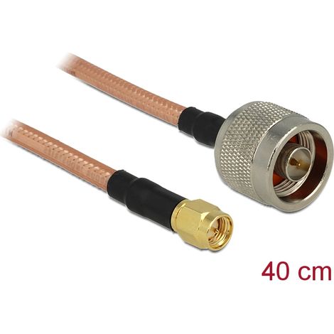 Delock antenna cable n plug  sma plug rg-142 400 mm low loss