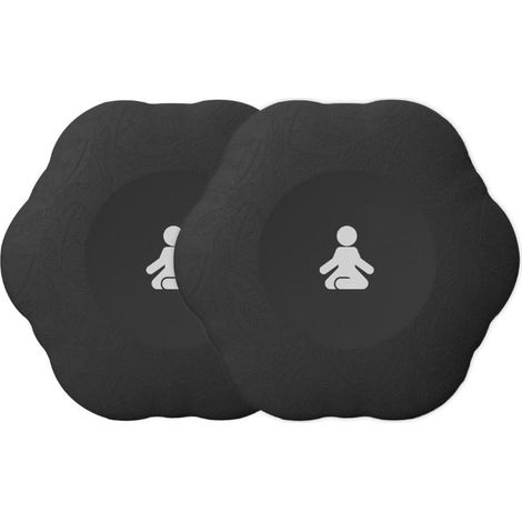 FITPADDY Tappetini Yoga Ginocchia Nero Poliuretano 2 Pezzi Protezione Comfort (1/5)