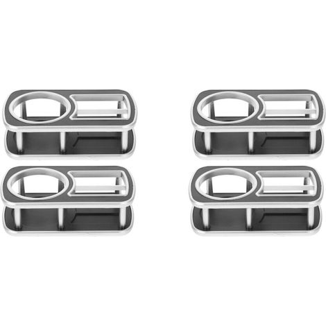 4Pièces Porte-Gobelets Et Organiseur Console ABS Noir Pour (1/2)