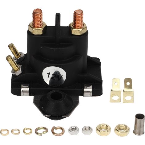 Relais solénoïde 12V 4 bornes 89 818997A1 métal robuste pour moteur marin 20‑90CV (1/5)