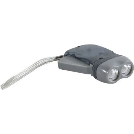 Lampe de poche dynamo LED portable avec sangle