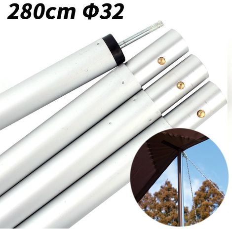 Grand auvent extérieur mât 32mm épaisseur support poteau aluminium alliage tente 4 sections porte auvent support (1/5)