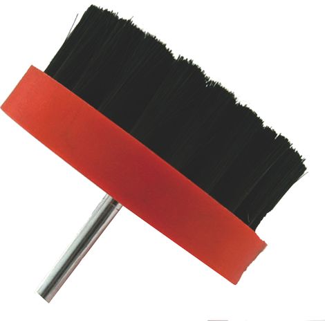 Tivoly • Brosse à Lustrer • Ø80mm • Attache Cylindrique Ø6mm • Pour Nettoyage du Bois • Pour Nettoyage du Cuir