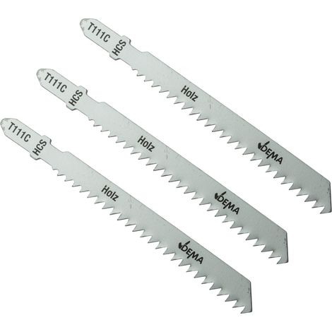 Stichsägeblätter Säge Schneidblätter T-Schaft T111C für Holz Kunststoff 3er Set (1/3)