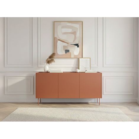 BOBOCHIC - Buffet 3 portes 170 cm ATLAS Rouge (1/5)