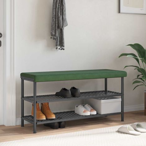 vidaXL Cojín de banco pana Verde oscuro Profundidad 35 cm (1/5)