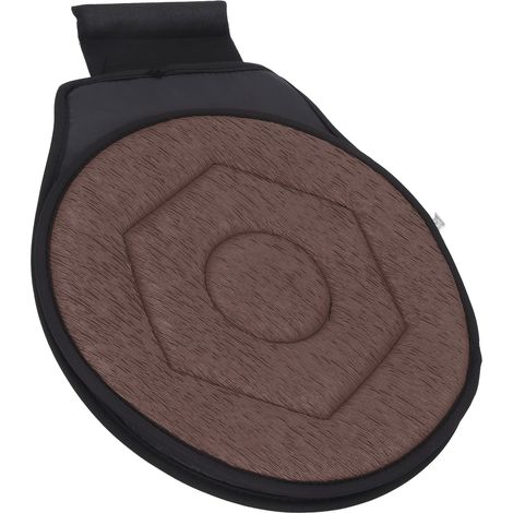 Coussin pivotant à 360° pour voiture, antidérapant, respirant et rotatif, soulage la fatigue lombaire et convient aux femmes enceintes et aux personnes âgées. Couleur : marron. (1/5)