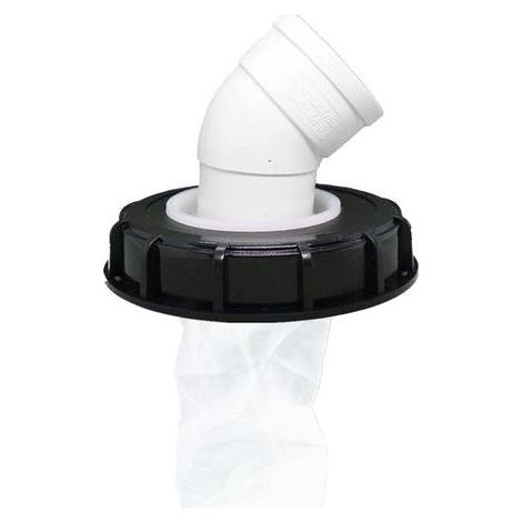 Filtre à Couvercle IBC, Bouchon de Réservoir IBC Lavable en Nylon avec Couvercle, Accessoire de Réservoir IBC avec Filtre en Filet pour 163 mm Réservoir Eau de Pluie (163mm 45°) (1/5)