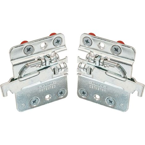 Cyclingcolors – Ferrure de suspension pour meuble acier zingué – Réglable hauteur 22mm et profondeur 19mm – Charge 120kg par paire – Pour armoire cuisine et salle de bain (1/5)