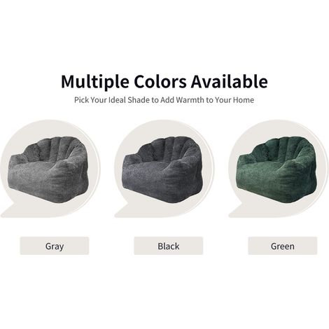 Fauteuil pouf rond ergonomique Shimmer Bear Paw pour détente à domicile (1/5)