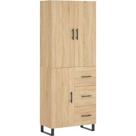 Aparador-cómoda-mueble-organizador-cocina-salón-salón-comedor-alto-Sonoma-695x34x180cm-madera-ingeniería-marrón-020034179 (1/5)