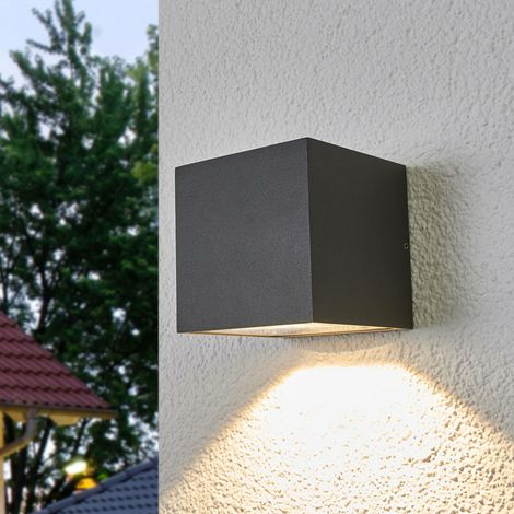 [GEBRAUCHT] Lucande Merjem Led Außenwandleuchte Außenlampe Wandlampe Leuchte Led Dunkelgrau B-Ware
