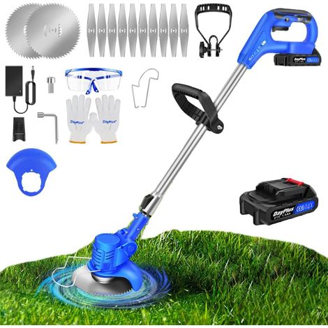 Tondeuse à gazon sans fil, équipée d'une batterie 21V, tondeuse électrique, désherbeuse de pelouse de jardin, tondeuse électrique, tondeuse de jardin, cour