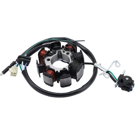 Compatible with the Honda CRF230F/CRF230 2003-2017 off-road motorcycle magneto ignition coil stator assembly, original part number 31120-KPS-902, with extended service life.--DTEKGAZ