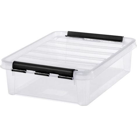 Boîte de rangement transparente 14l – Clips de fermeture sécurisés – Dimensions 40 x 30 x 12 cm – Plastique durable et facile à nettoyer – Orthex Sweden Ab