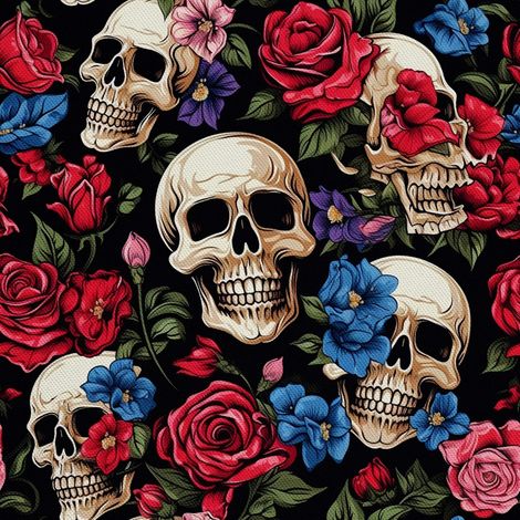 Tela decorativa para exteriores Oxford - Motivo de calavera I DX4351 (1/5)