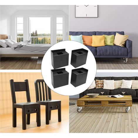 L-förmige EVA-Kunststoff-Antivibrationspads, 4 Stück, 10 cm, rutschfeste Möbelfüße, Keile für Bett, Waschmaschine, Sofa (1/5)