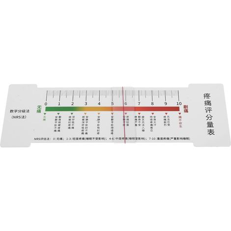 Échelle D'évaluation Douleur Vas 10 Cm en Plastique Légère avec Notation Intégrée pour Professionnels Médicaux et Rééducation à Domicile (1/5)
