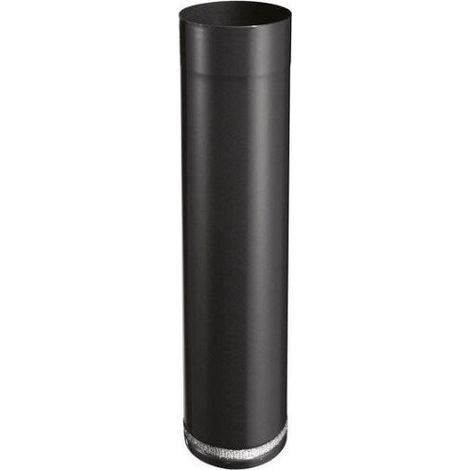 Teleskopverlängerung für Isotip-Anschluss - 500 Emaille - 0,7MM - Mattschwarz - Ø125 JONCOUX