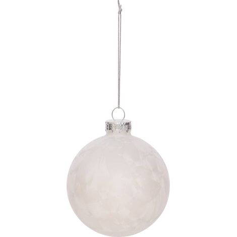 BDN VERRE 60MM GIVRE BLANC - Feeric lights & christmas (1/2)