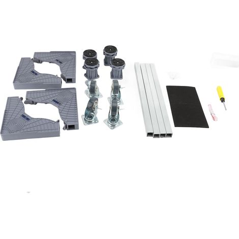Base de support de machine à laver avec roues Plate-forme de blanchisse universelle réglable (1/4)