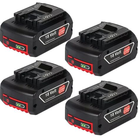 Batería de repuesto, capacidad de 8000 mAh, compatible con modelos de herramientas eléctricas, 4 baterías. (1/2)