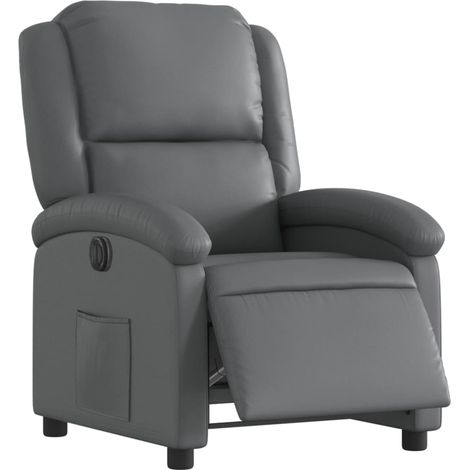 Relaxsessel Elektrisch Grau Kunstleder vidaXL444022 (1/5)