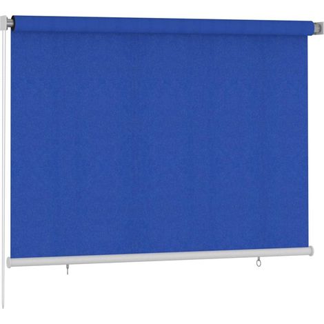 vidaXL Persiana enrollable de exterior 205(ancho)x140(alto)cm azul HDPE (1/2)