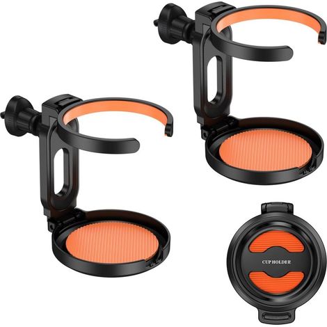 Porte-gobelets Pliables pour Voiture Porte Gobelet Voiture Porte-gobelets Réglables pour Auto pour Grille daération de Voiture Peut Placer du cola, du café, du thé (Paquet de 2) (1/5)