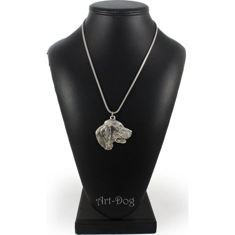Setter inglés, Laverack - collar para perro, colgante de perro en una cadena de plata, joyería única de Art-Dog (1/5)