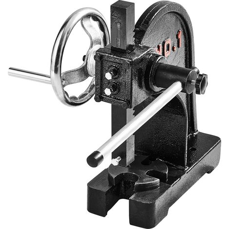 Presse d'établi manuelle 1 tonne, hauteur max 5,9", construction en fonte durable, pour poinçonnage, pliage, étirage, formage. (1/5)
