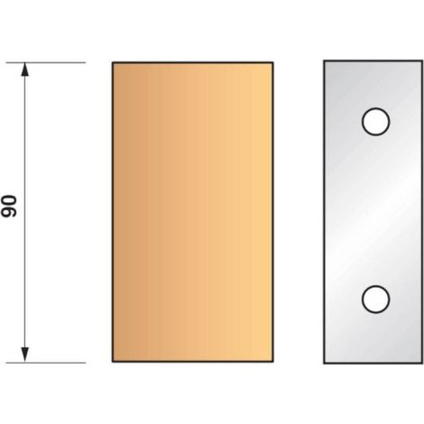 Jeu de 2 fers Brut Ht. 90 x 5,5 mm - N° 90 - Résistance et Précision - Outil pour Menuiserie - Diamwood