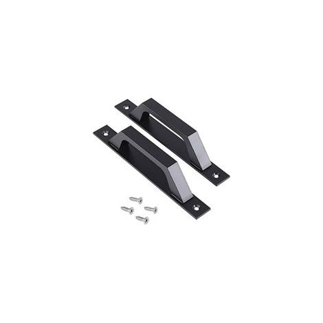 Juego de 2 tiradores negros de 175 mm para puertas correderas, armarios, cajones, cómodas, roperos, muebles de cocina o habitaciones infantiles.