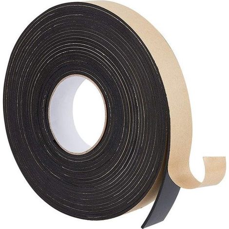 Bande Mousse Auto-adhésive 30x3mm, Ruban Étanchéité Noir Simple Face pour Isolation Porte et Fenêtre (10m/Rouleau) (1/5)