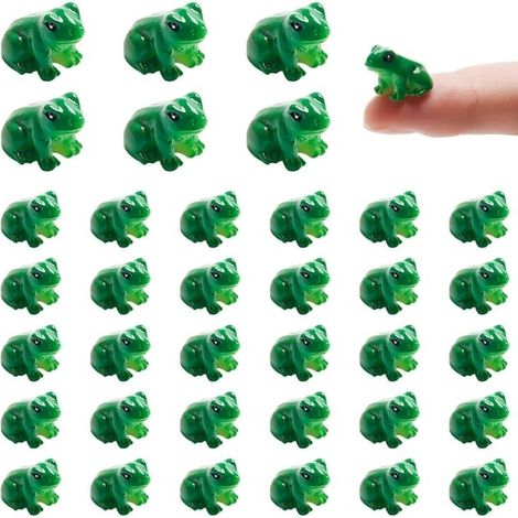 60 Mini grenouilles en résine – Figurines décoratives vertes – Mini décoration pour maison, jardin féerique, aquarium et DIY (1/5)