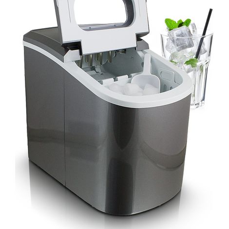 MS-Point Eiswürfelmaschine Eiswürfelbereiter Eiswürfel Ice Maker Eis Maschine in Dunkelgrau