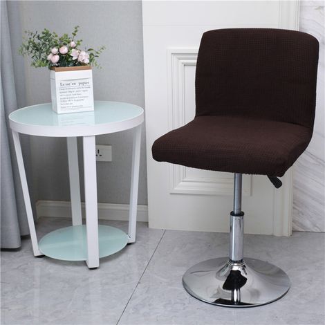 Housse de tabouret de bar marron, monobloc, élastique, en tissu jacquard spandex. (1/5)