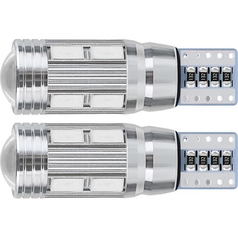 Lot de 2 lampes de lecture/éclairage de plaque d'immatriculation ultra-lumineuses T10 5730 5630 SMD (bleues) (1/5)