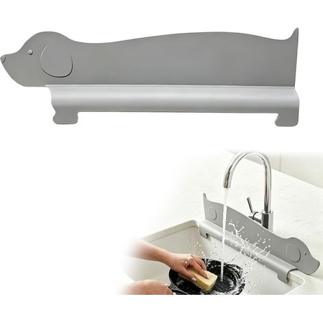 Anti-Splash Silicone Kitchen Splash Cover for Plate Sink, Anti Splash Kitchen with Reusable Suction Cups Suitable for Faucets and Dishes (1/5)
