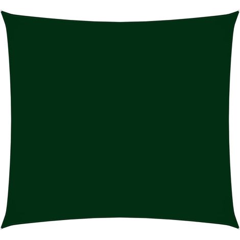 Voile de parasol Tissu Oxford carré 2x2 m Vert foncé (1/5)
