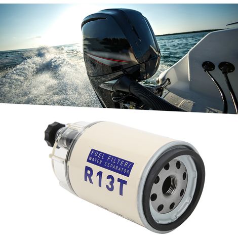 Élément filtrant séparateur huile-eau + coupelle R13P/R13T adapté aux petits moteurs diesel hors-bord (1/5)