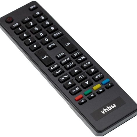 vhbw Fernbedienung kompatibel mit Haier Fernsehern 32D3000, 40D3500M, 48D3500, 55D3550, 65D3550, HL22K2A, HL22R1 - Ersatzfernbedienung