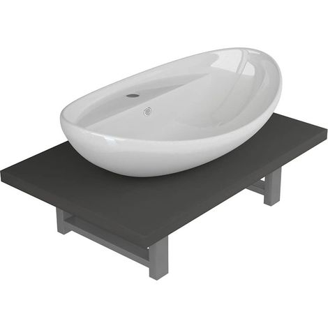 Maison Exclusive - 2-tlg. Badmöbel-Set Keramik Grau (1/5)