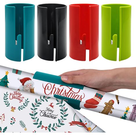 Coupe-papier d'Emballage 4PCS - Massicot Rouleau de Papier Cadeau pour No毛l - Wrapping Paper Cutter (1/5)
