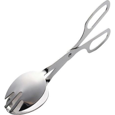 Pince à salade en acier inoxydable, pince à pain et gâteaux pour buffet-20.00X8.00X3.80CM-Silver (1/4)