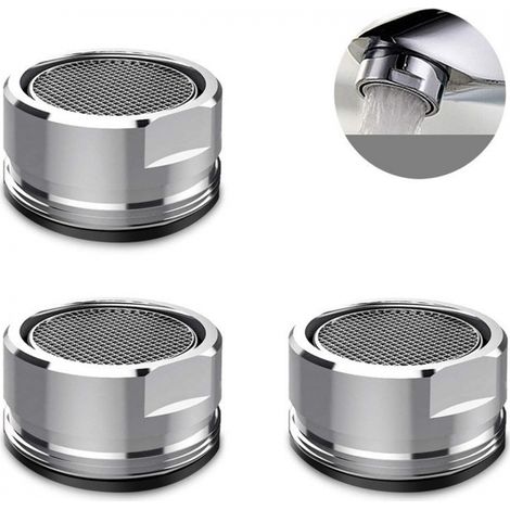 4 Pièces Filtre de Remplacement de Robinet Aérateur de Bec de Robinet, Diffuseur de Cuisine et de Salle de Bain 24MM Pièce de Rechange de Robinet à Filetage Externe avec Joint (1/5)