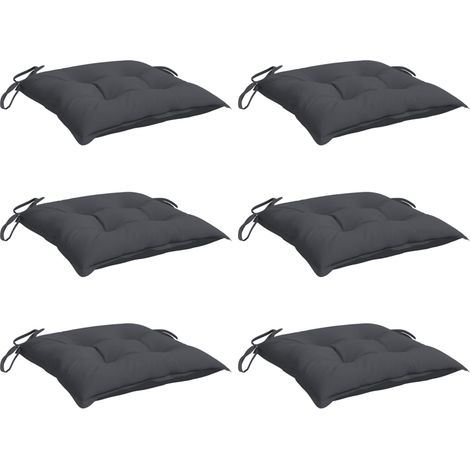 vidaXL Cuscini per Sedia 6 pz Antracite 40x40x7 cm in Tessuto
