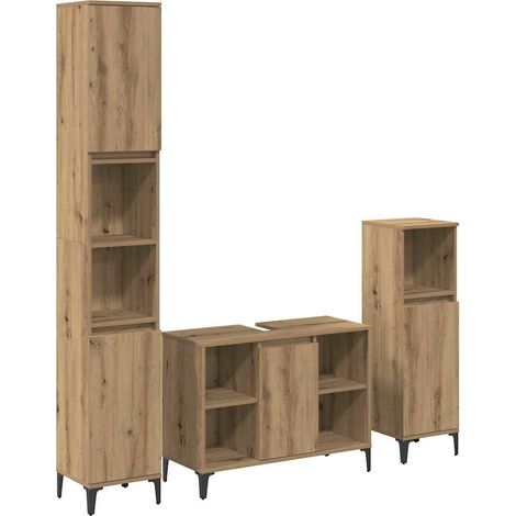 Maison Exclusive - Badezimmermöbel-Set mit Regal 3 pcs Artisan-Ei