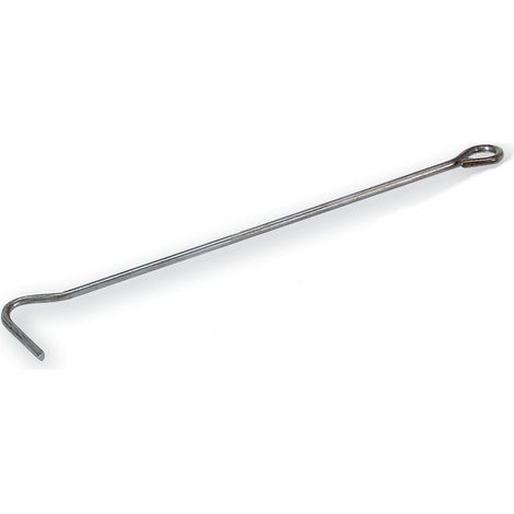 FireFix Schürhaken Plätt- und Feuerhaken 46,5x8cm unlackiert Stahl
